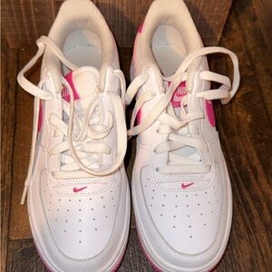 Nike Kids White and Pink Sneakers